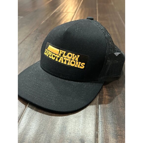 Flow Expectations Mesh Trucker Hat Black One Size Snapback Closure Outdoor - Picture 4 of 6
